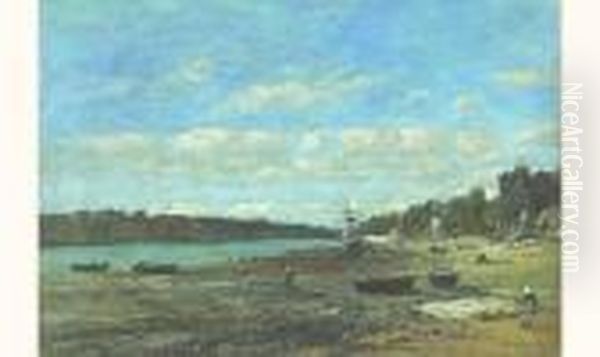 Plage De Bretagne A Maree Basse 1879 - view 1