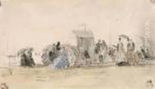 Crinolines Sur La Plage - view 1