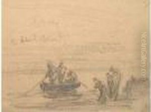 Barque De Peche by Eugene Boudin