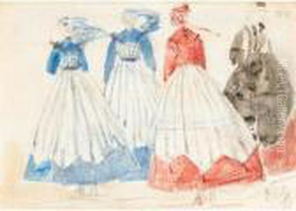 Etudes De Femmes En Crinolines - view 1