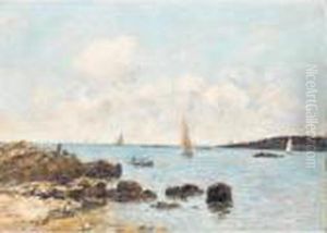 Antibes, Les Rochers De L'ilette by Eugene Boudin