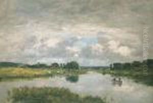 La Riviere, Deauville by Eugene Boudin
