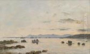 Golfe Juan L'escadre Dans La Baie by Eugene Boudin