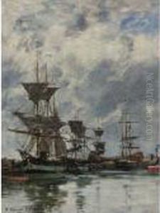 Trouville. Le Port by Eugene Boudin