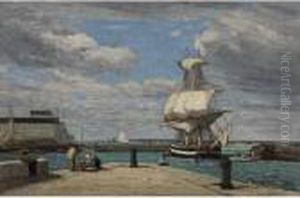 Honfleur, Le Port by Eugene Boudin