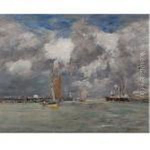 Trouville, Les Jetees, Maree Haute