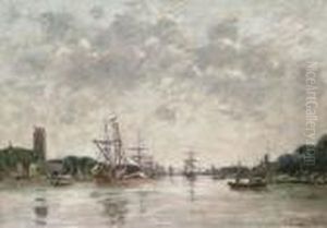 Dordrecht. La Meuse, Vue De Swandrecht by Eugene Boudin
