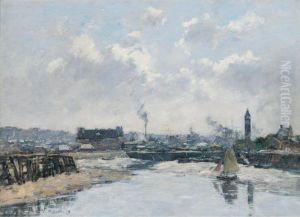 Trouville. Le Port Maree Basse, Le Matin