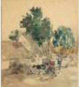 Village by Eugene Boudin