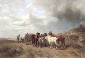 Auf Dem Felde by Ludwig Hartmann