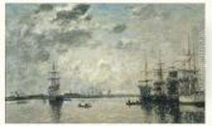 Le Havre, Le Bassin De L'eure by Eugene Boudin