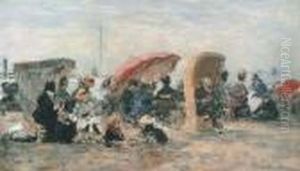 Trouville, Scene De Plage
