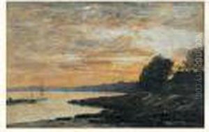 Rade De Brest, Baie De Camfrout, Quai De Kerhors by Eugene Boudin