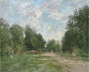 Le Parc Cordier A Trouville by Eugene Boudin