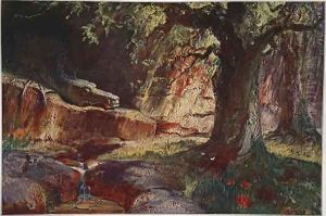 Fafner in his cave by Hermann Hendrich