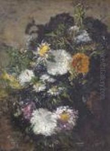 Blumenstillleben. by Eugene Boudin