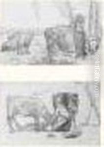 Fermier Avec Ses Vaches Fermier Avec Ses Vaches