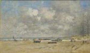 Berck, Scene De Plage, Maree Basse
