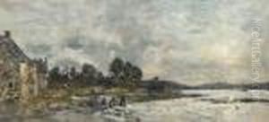 Hopital-camfrout. Le Rivage by Eugene Boudin