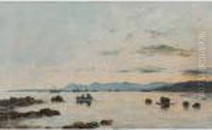 Golfe-juan. L'escadre Dans La Baie by Eugene Boudin