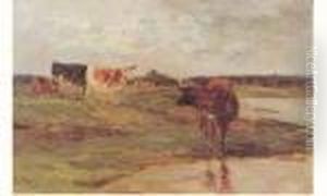 Paturage Au Bord De Latouque, Vers 1890-1894. by Eugene Boudin