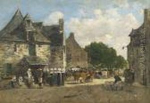 Jour De Foire by Eugene Boudin