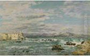 Un Coup De Mistral A Antibes by Eugene Boudin