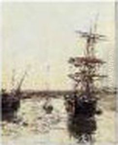 L'avant Port De Trouville by Eugene Boudin