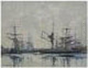 Deauville, Le Bassin by Eugene Boudin