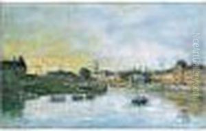 Trouville. Le Port by Eugene Boudin