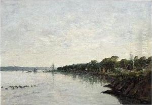 Brest, Bord De La Rade by Eugene Boudin
