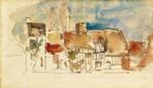 Cottages In Normandy by Eugene Boudin