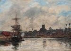 Fecamp, Le Port by Eugene Boudin