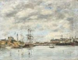 Deauville, Le Bassin by Eugene Boudin