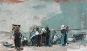 Des Pcheuses Sur Un Rivage Normand Des Pcheuses Sur Un Rivage Normand