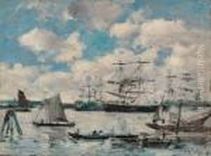 Les Environs De Rotterdam by Eugene Boudin