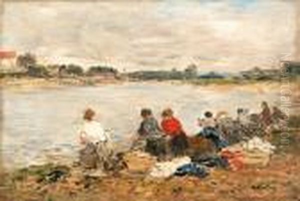 Laveuses Au Bord De La Touques - view 1