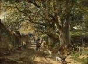 Leaving For The Hunt, Cadzow by Samuel Bough