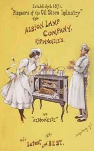 Advertisement for The Albionette oven by Dudley Hardy