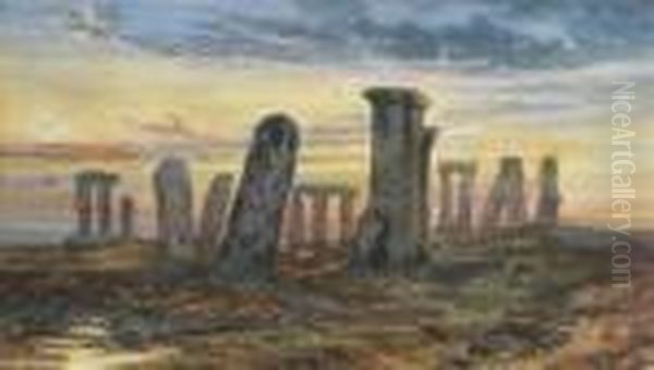 View Of A Stone Circle, Probably Stonehenge - view 1