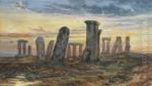 View Of A Stone Circle, Probably Stonehenge