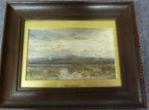 Wetland Landscape With Mountains Beyond by Samuel Bough
