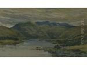 Five Sisters Of Kintail From Loch Duich by Samuel Bough
