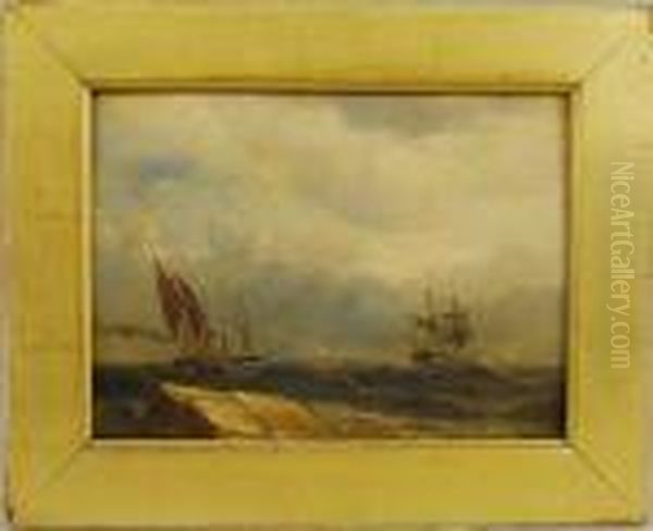 Sailing Ships Off The Coast - view 1