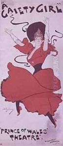 Poster advertising A Gaiety Girl at the Prince of Wales Theatre by Dudley Hardy