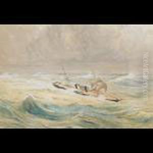 Paddle Steamer In A Swell by Samuel Bough