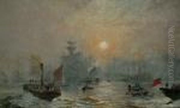 The Port Of London At Sunset With The Tower Beyond - view 1