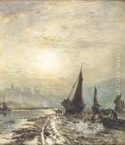Whitby Harbour By Moonlight - view 1