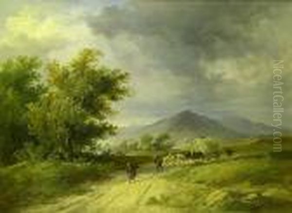 Figures With Horse And Cart In A Landscape - view 1