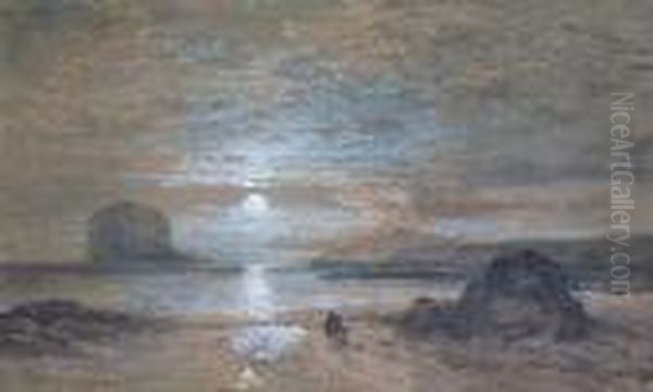 Bass Rock At Sunset - view 1